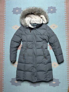 Lauren Ralph Lauren down filled parka jacket puffer coat FLAW fur hood XS
